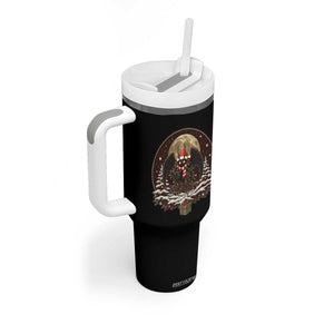 Mothman In Christmas Night Tumbler With Handle Funny Cryptid Gift TS12 Print Your Wear