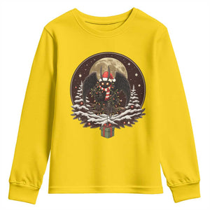 Mothman In Christmas Night Youth Sweatshirt Funny Cryptid Gift TS12 Daisy Print Your Wear