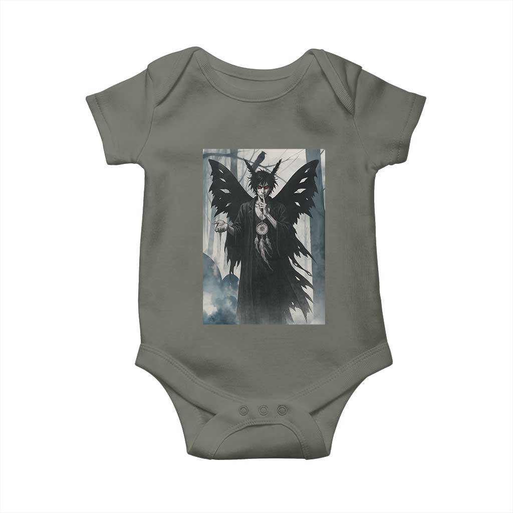 Mothman Sandman Baby Onesie Gothic Horror Fan Gift TS12 Military Green Print Your Wear