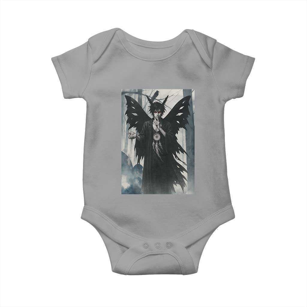 Mothman Sandman Baby Onesie Gothic Horror Fan Gift TS12 Sport Gray Print Your Wear
