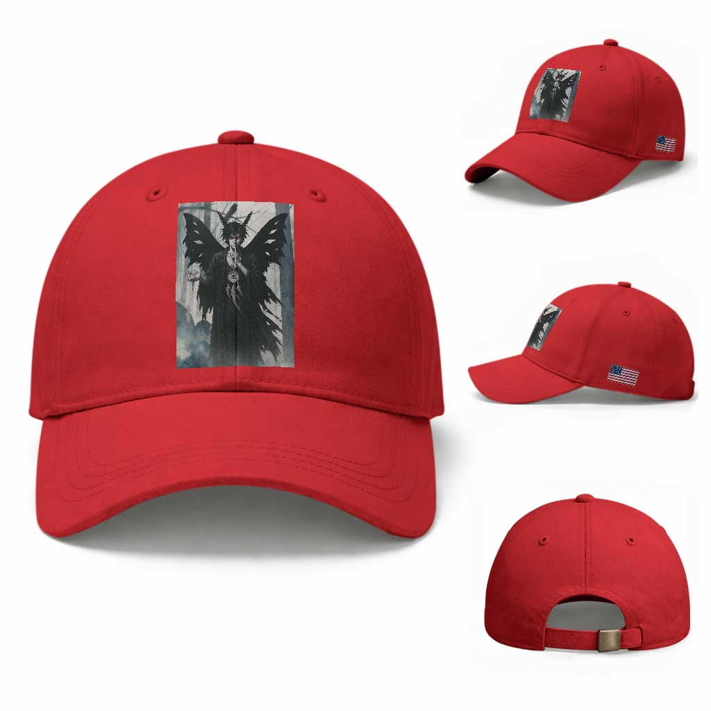 Mothman Sandman Baseball Cap Gothic Horror Fan Gift TS12 Baseball Cap Universal Fit Red Print Your Wear