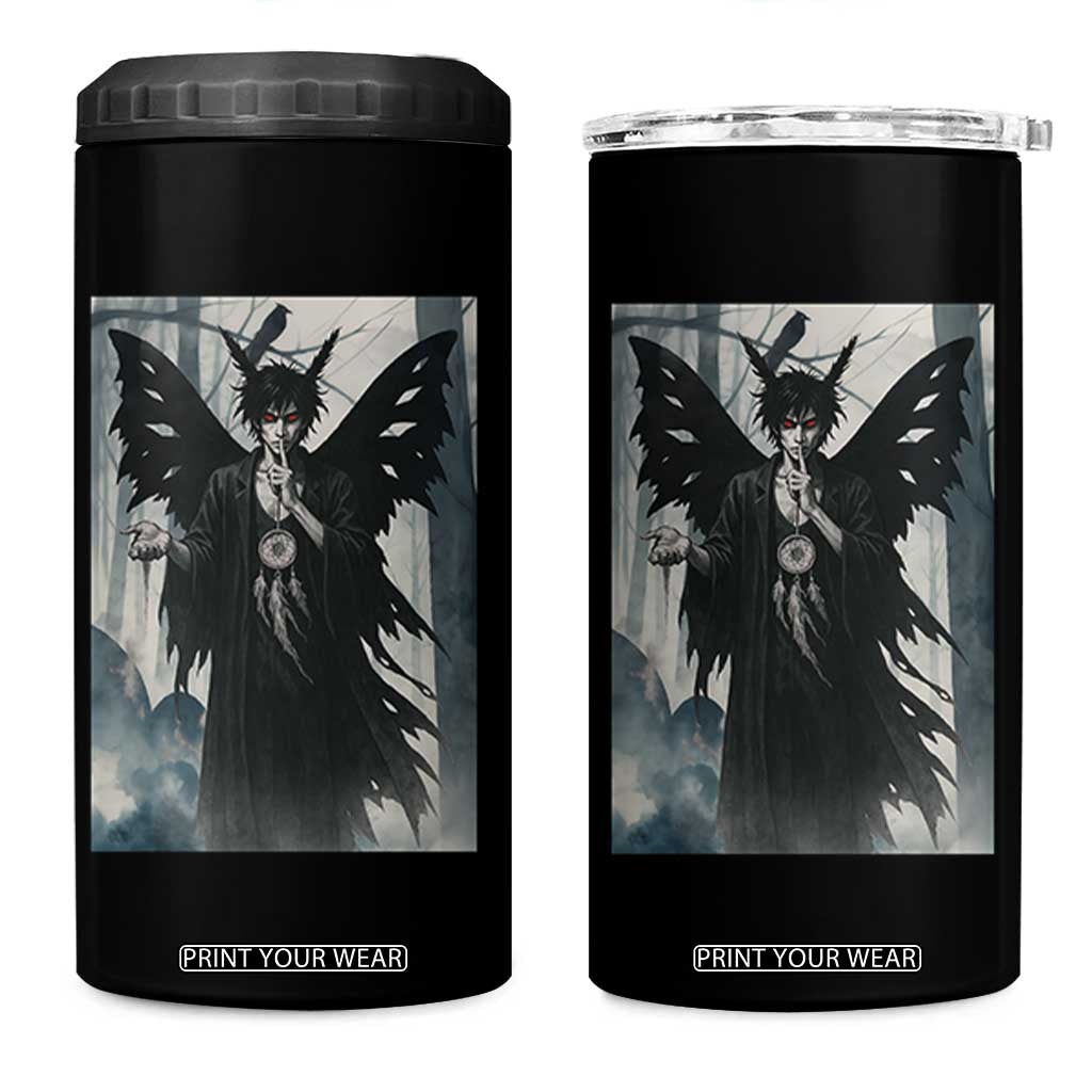 Mothman Sandman 4 in 1 Can Cooler Tumbler Gothic Horror Fan Gift TS12 One Size: 16 oz Black Print Your Wear