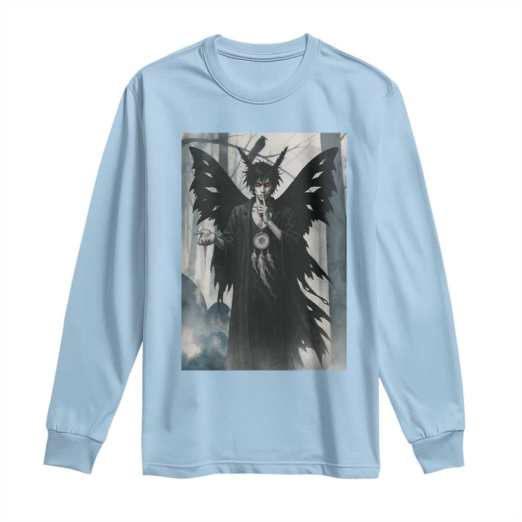 Mothman Sandman Long Sleeve Shirt Gothic Horror Fan Gift TS12 Light Blue Print Your Wear