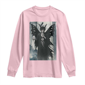 Mothman Sandman Long Sleeve Shirt Gothic Horror Fan Gift TS12 Light Pink Print Your Wear