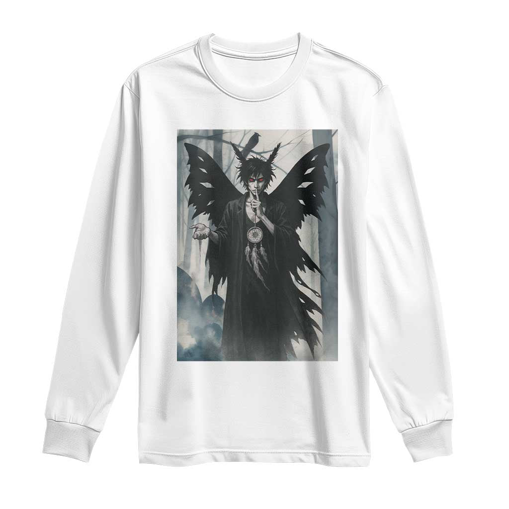 Mothman Sandman Long Sleeve Shirt Gothic Horror Fan Gift TS12 White Print Your Wear