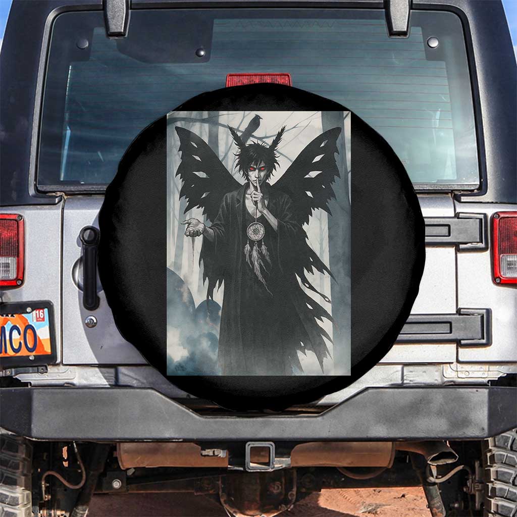 Mothman Sandman Spare Tire Cover Gothic Horror Fan Gift TS12 No hole Black Print Your Wear