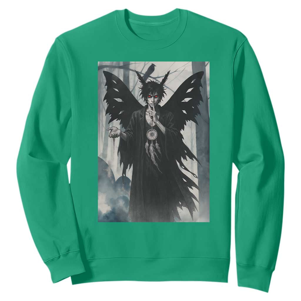 Mothman Sandman Sweatshirt Gothic Horror Fan Gift TS12 Irish Green Print Your Wear