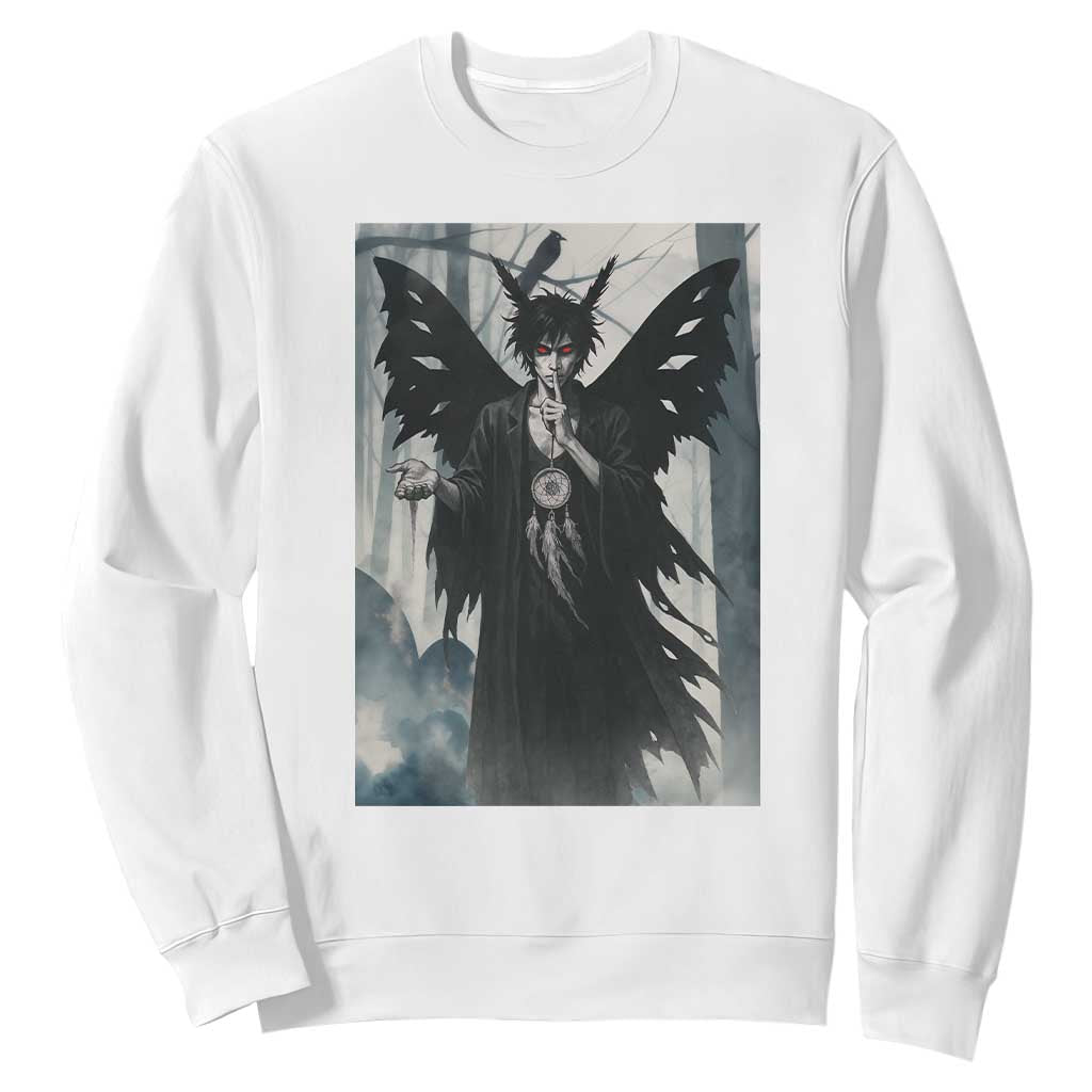 Mothman Sandman Sweatshirt Gothic Horror Fan Gift TS12 White Print Your Wear