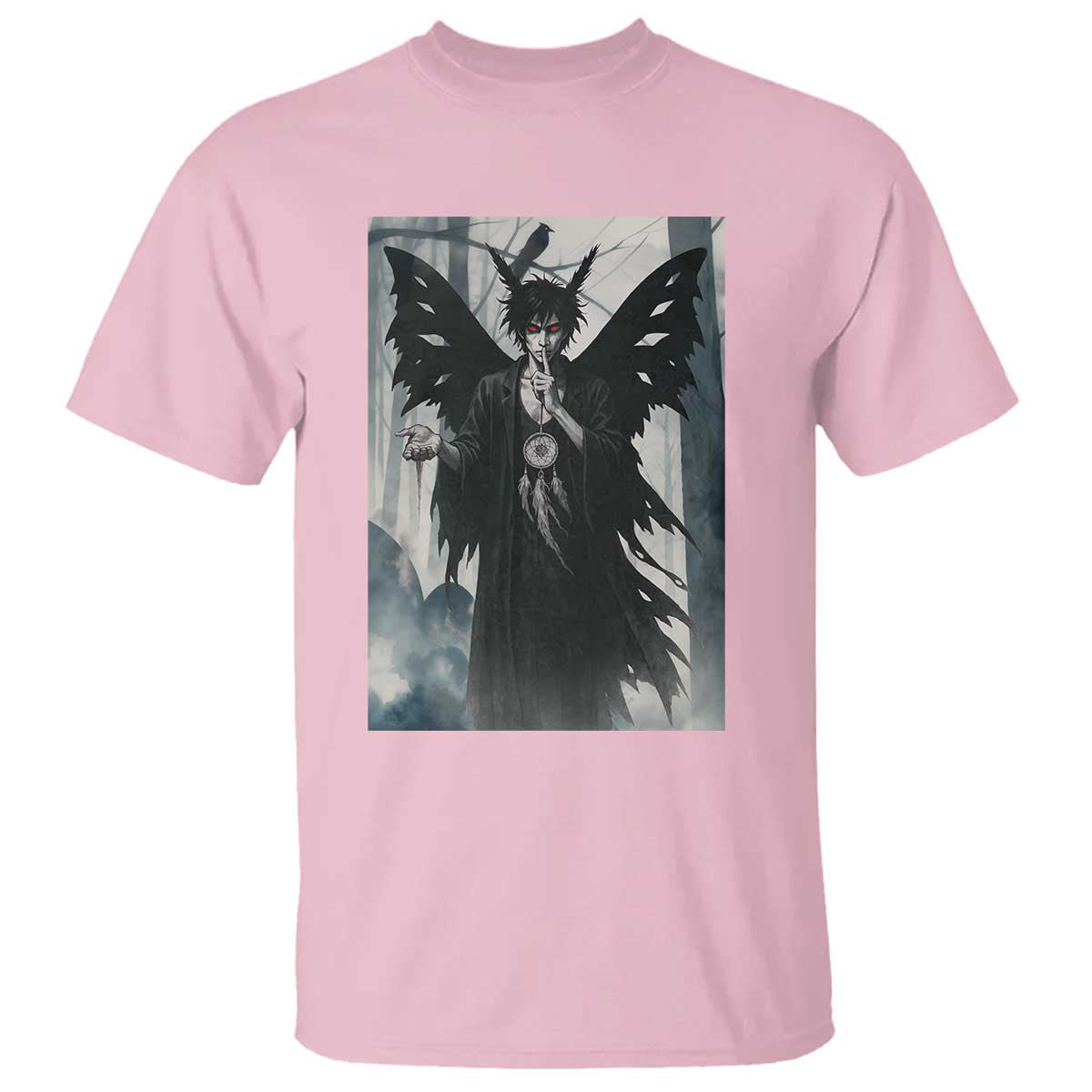 Mothman Sandman T Shirt Gothic Horror Fan Gift TS12 Light Pink Print Your Wear