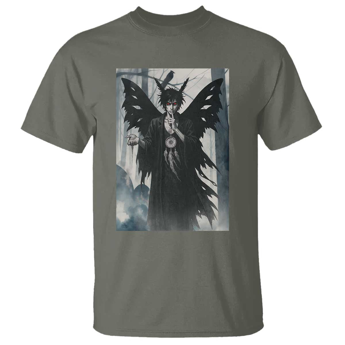 Mothman Sandman T Shirt Gothic Horror Fan Gift TS12 Military Green Print Your Wear