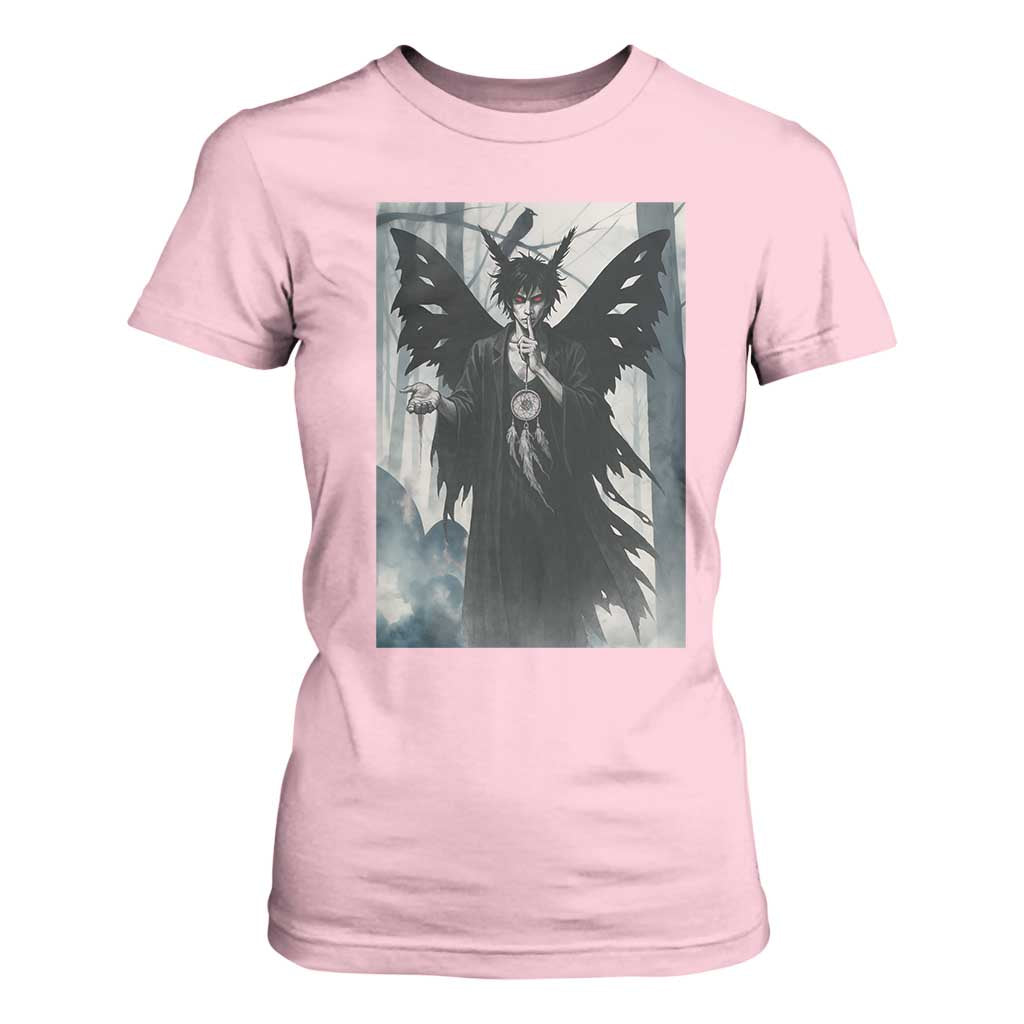 Mothman Sandman T Shirt For Women Gothic Horror Fan Gift TS12 Light Pink Print Your Wear