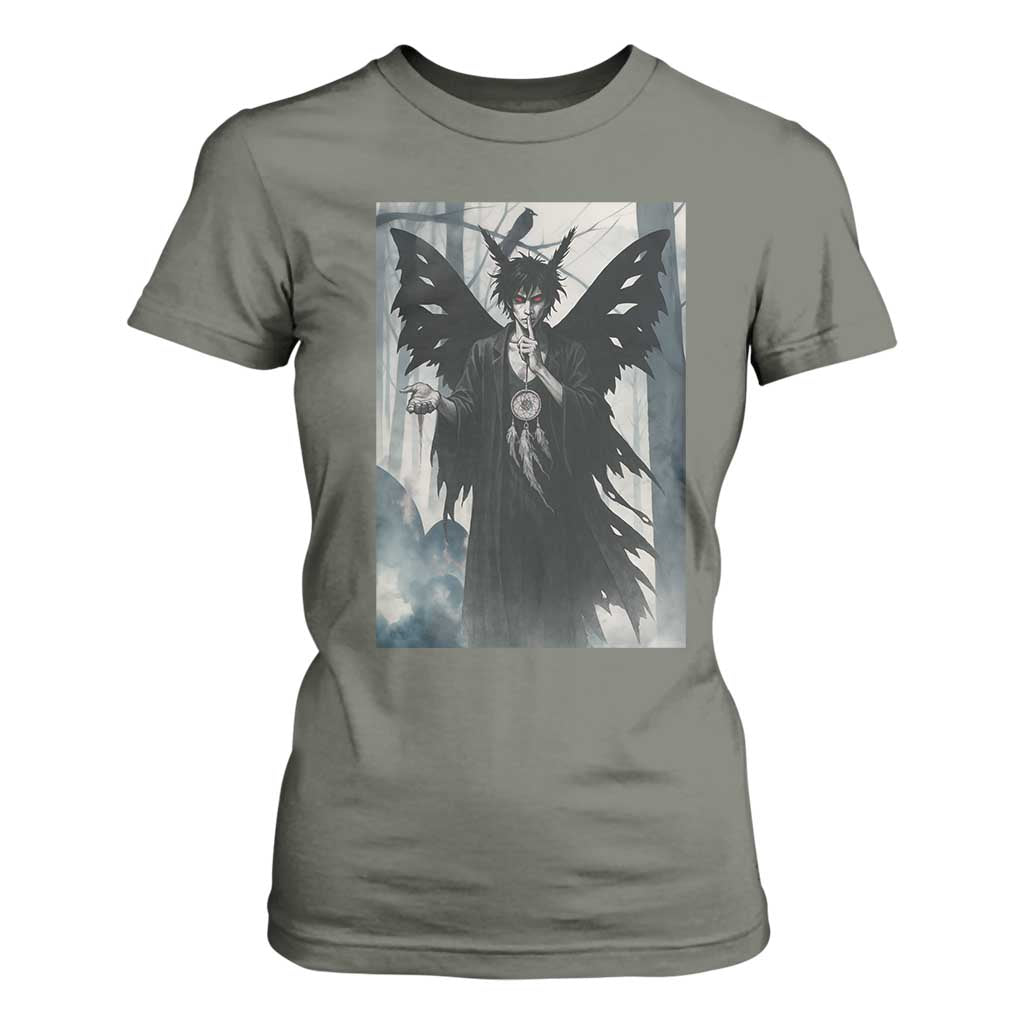 Mothman Sandman T Shirt For Women Gothic Horror Fan Gift TS12 Military Green Print Your Wear