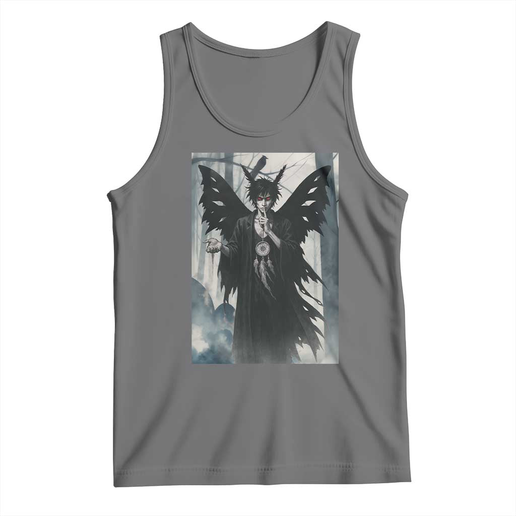 Mothman Sandman Tank Top Gothic Horror Fan Gift TS12 Black Heather Print Your Wear