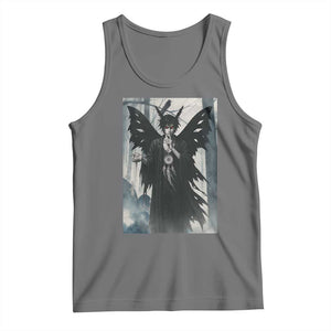 Mothman Sandman Tank Top Gothic Horror Fan Gift TS12 Black Heather Print Your Wear