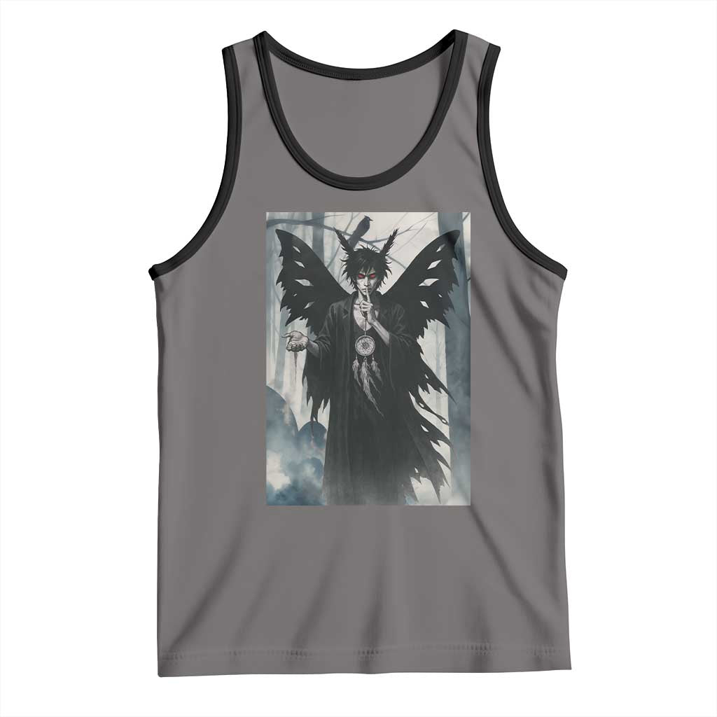 Mothman Sandman Tank Top Gothic Horror Fan Gift TS12 Deep Heather Black Print Your Wear