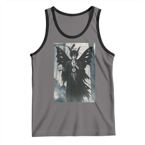 Mothman Sandman Tank Top Gothic Horror Fan Gift TS12 Deep Heather Black Print Your Wear