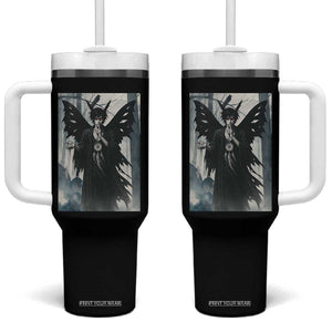 Mothman Sandman Tumbler With Handle Gothic Horror Fan Gift TS12 One Size: 40 oz Black Print Your Wear