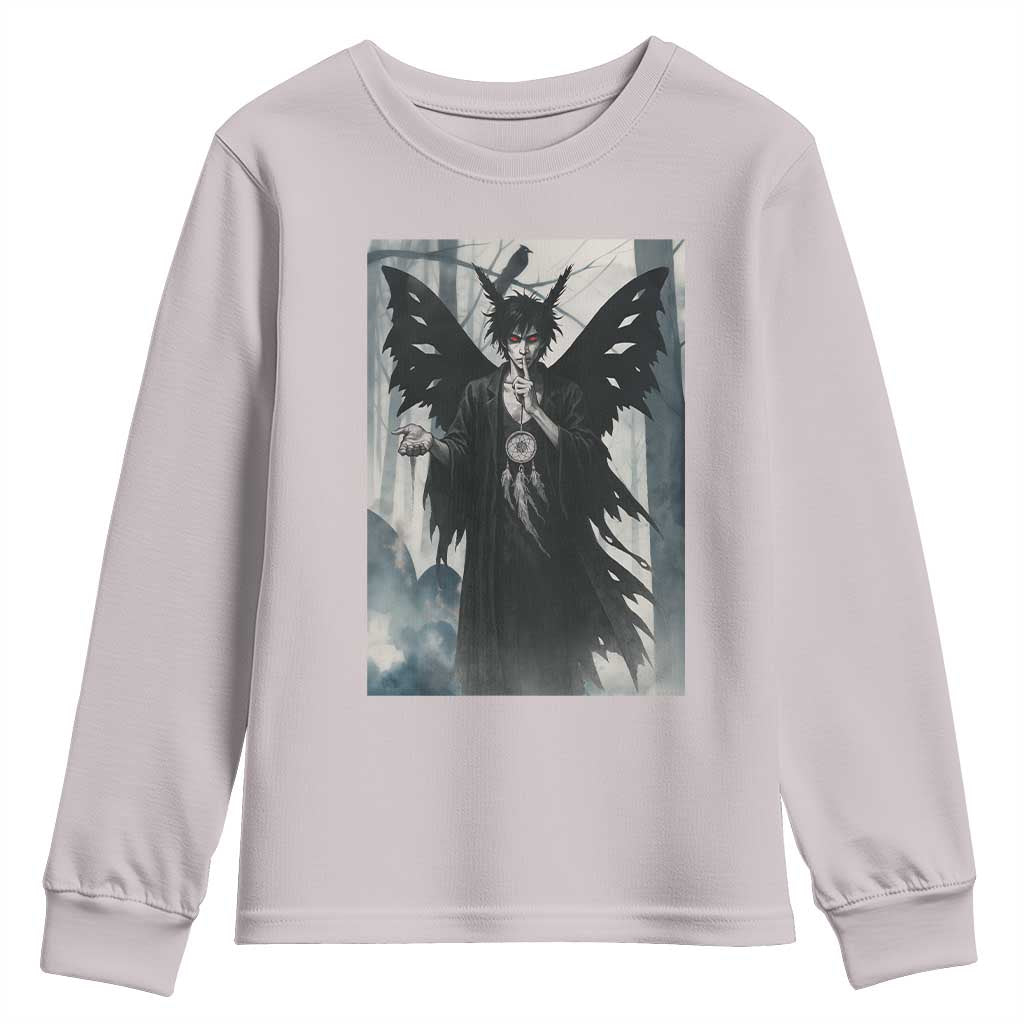 Mothman Sandman Youth Sweatshirt Gothic Horror Fan Gift TS12 Ice Gray Print Your Wear
