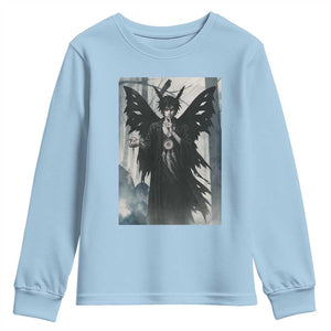 Mothman Sandman Youth Sweatshirt Gothic Horror Fan Gift TS12 Light Blue Print Your Wear