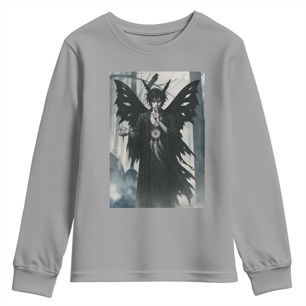 Mothman Sandman Youth Sweatshirt Gothic Horror Fan Gift TS12 Sport Gray Print Your Wear