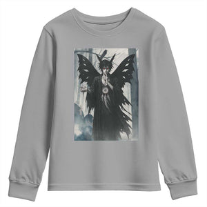Mothman Sandman Youth Sweatshirt Gothic Horror Fan Gift TS12 Sport Gray Print Your Wear
