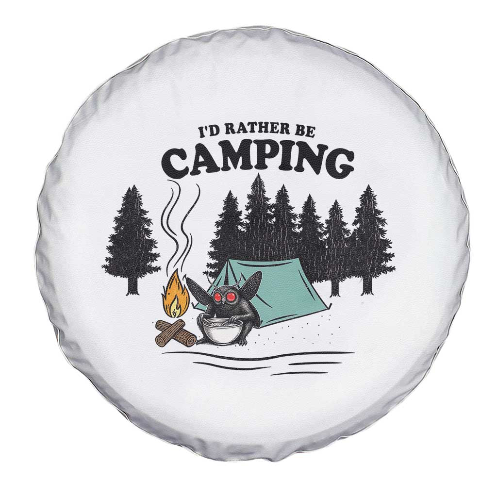 Mothman Spare Tire Cover Id Rather Be Camping Funny Cryptid Gift TS12 Print Your Wear