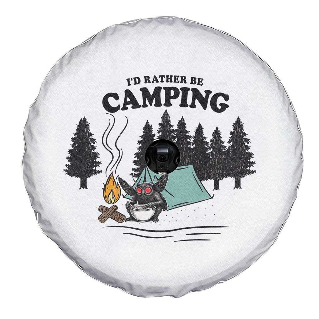 Mothman Spare Tire Cover Id Rather Be Camping Funny Cryptid Gift TS12 Print Your Wear