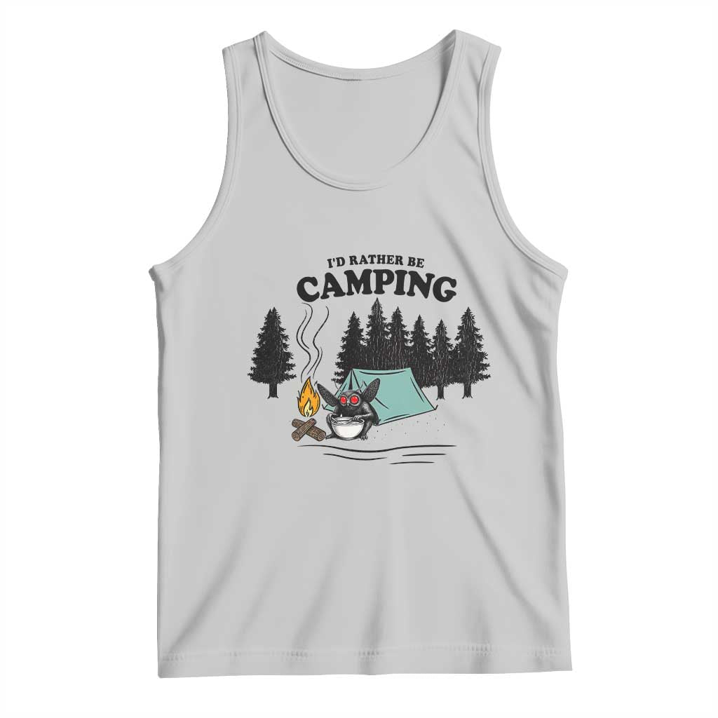 Mothman Tank Top Id Rather Be Camping Funny Cryptid Gift TS12 Ash Print Your Wear