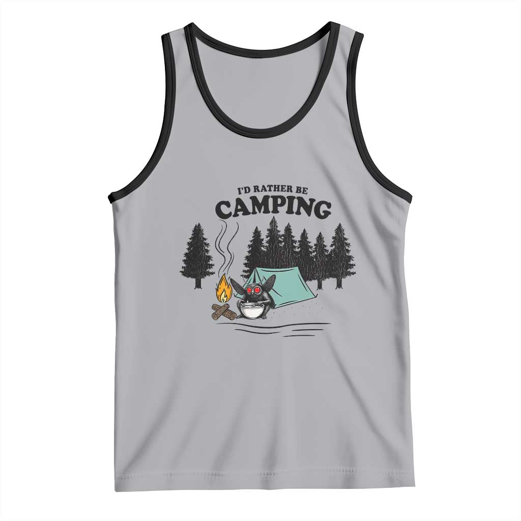 Mothman Tank Top Id Rather Be Camping Funny Cryptid Gift TS12 Athletic Heather Black Print Your Wear