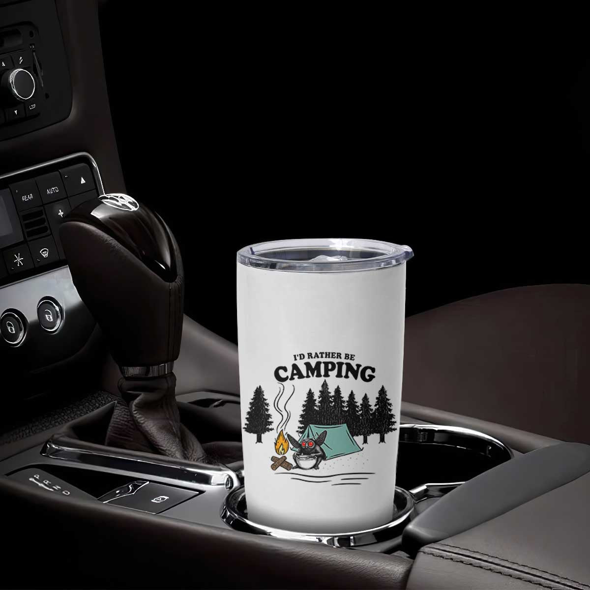 Mothman Tumbler Cup Id Rather Be Camping Funny Cryptid Gift TS12 Print Your Wear