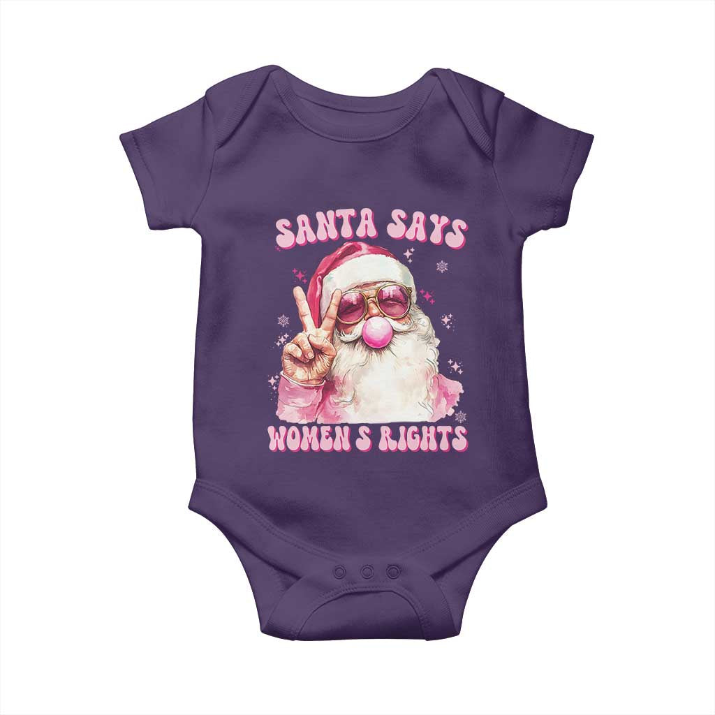 Funny Santa Says Womens Rights Baby Onesie Feminist Activist Christmas Gift TS12 Purple Print Your Wear
