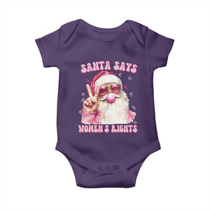 Funny Santa Says Womens Rights Baby Onesie Feminist Activist Christmas Gift TS12 Purple Print Your Wear
