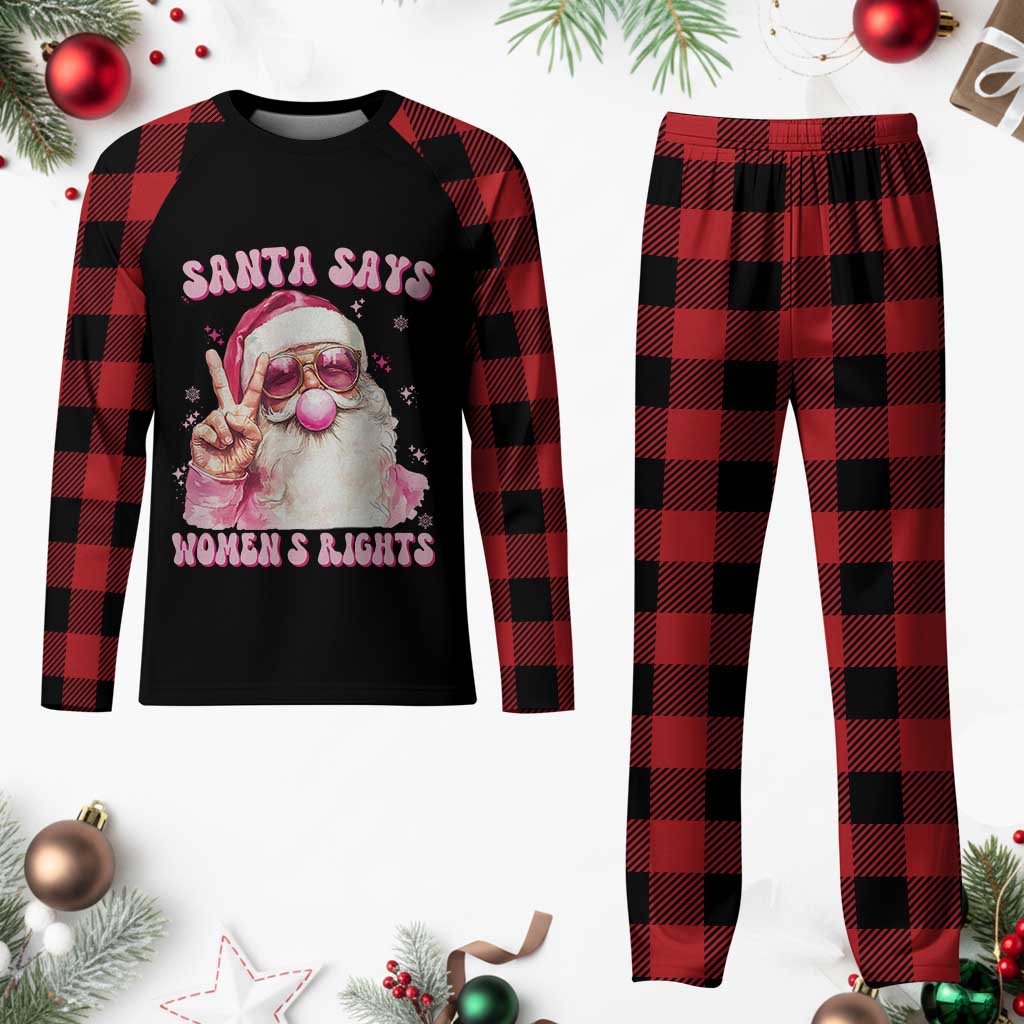 Funny Santa Says Womens Rights Plaid Pajama Set Feminist Activist Christmas Gift TS12 Buffalo Plaid Print Your Wear