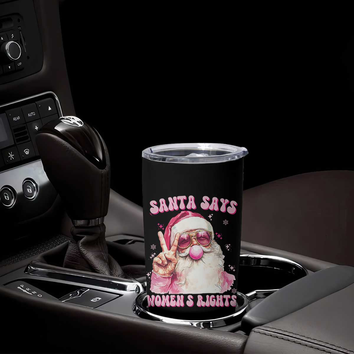 Funny Santa Says Womens Rights Tumbler Cup Feminist Activist Christmas Gift - Print Your Wear