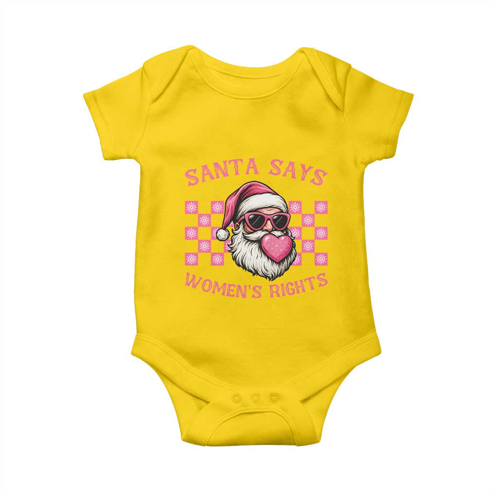 Funny Feminist Activist Christmas Baby Onesie Santa Says Womens Rights TS12 Daisy Print Your Wear