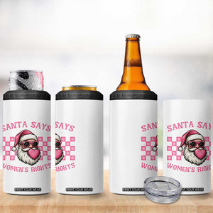 Funny Feminist Activist Christmas 4 in 1 Can Cooler Tumbler Santa Says Womens Rights - Print Your Wear