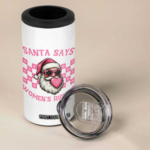 Funny Feminist Activist Christmas 4 in 1 Can Cooler Tumbler Santa Says Womens Rights - Print Your Wear