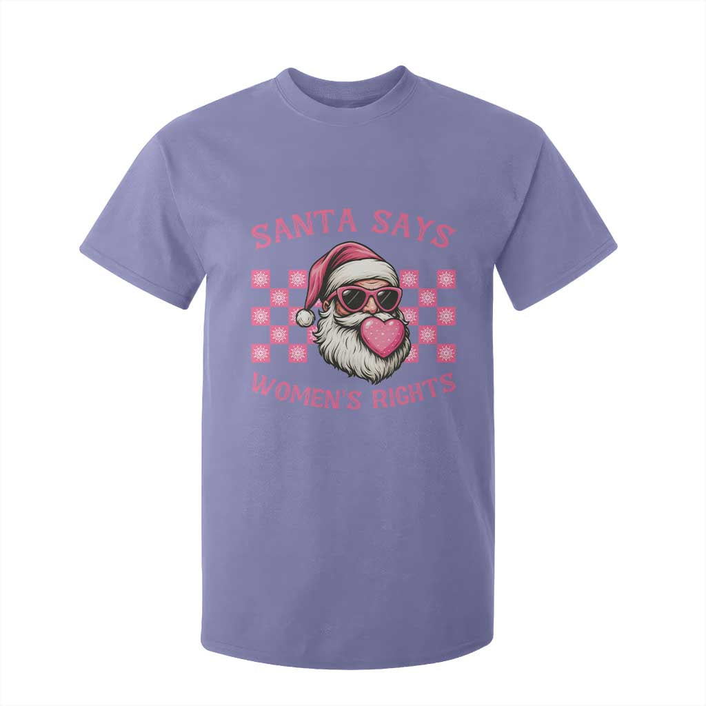 Funny Feminist Activist Christmas T Shirt For Kid Santa Says Womens Rights TS12 Violet Print Your Wear