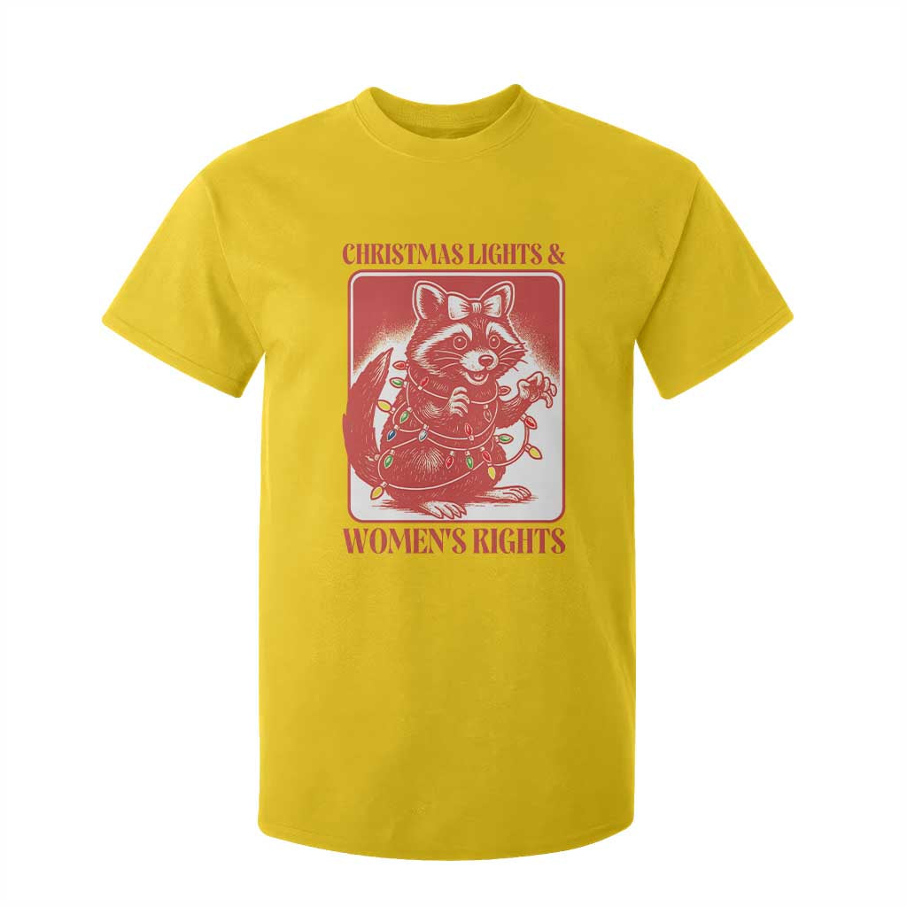 Christmas Lights And Womens Rights T Shirt For Kid Raccoon Female Rage Holiday Gift TS12 Daisy Print Your Wear