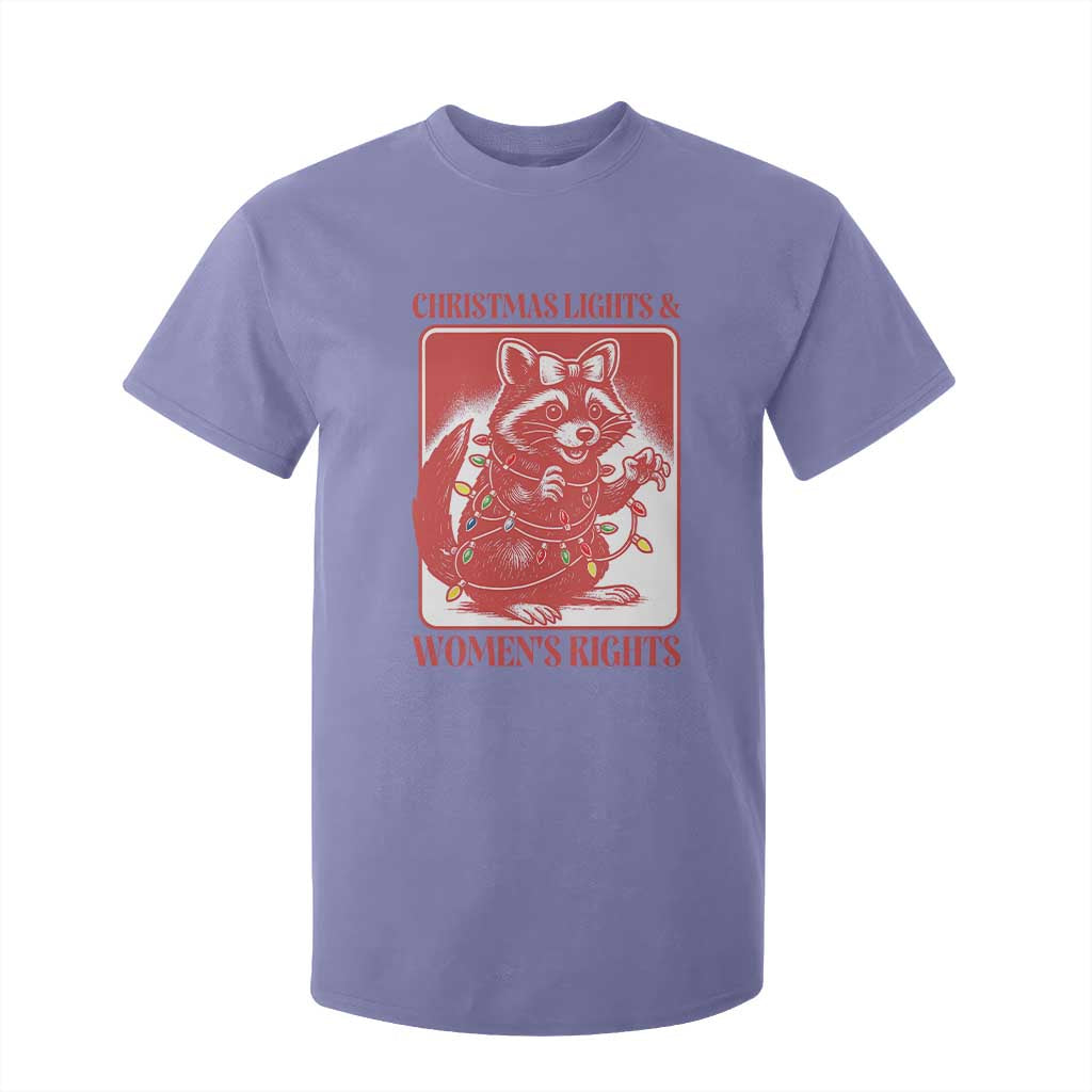 Christmas Lights And Womens Rights T Shirt For Kid Raccoon Female Rage Holiday Gift TS12 Violet Print Your Wear