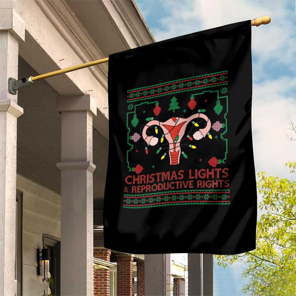 Christmas Lights And Reproductive Rights Garden Flag Xmas Feminist Supporter Gift TS12 Print Your Wear