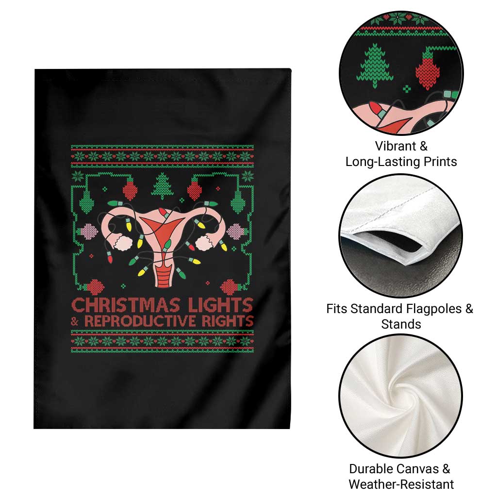 Christmas Lights And Reproductive Rights Garden Flag Xmas Feminist Supporter Gift TS12 Print Your Wear
