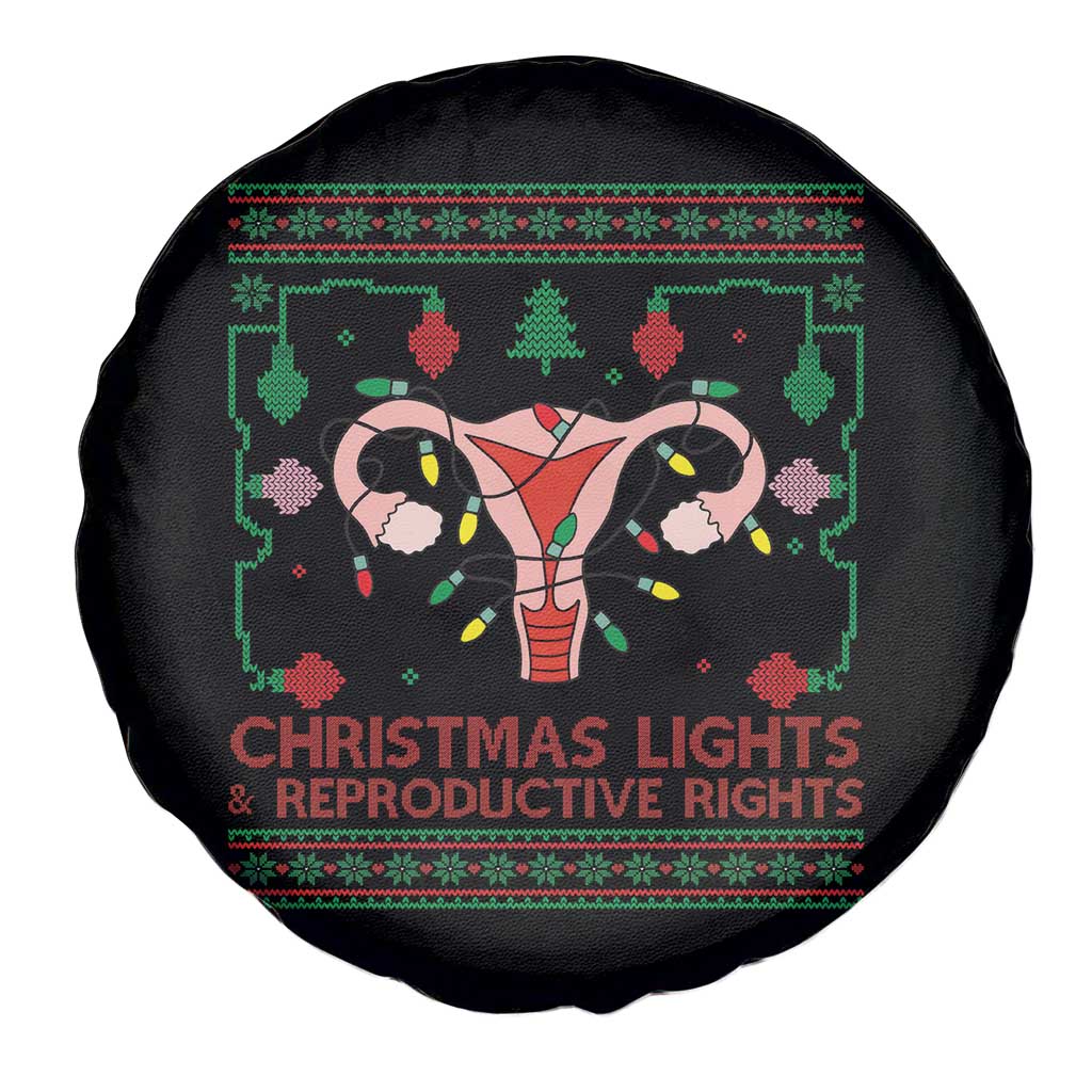 Christmas Lights And Reproductive Rights Spare Tire Cover Xmas Feminist Supporter Gift TS12 Print Your Wear
