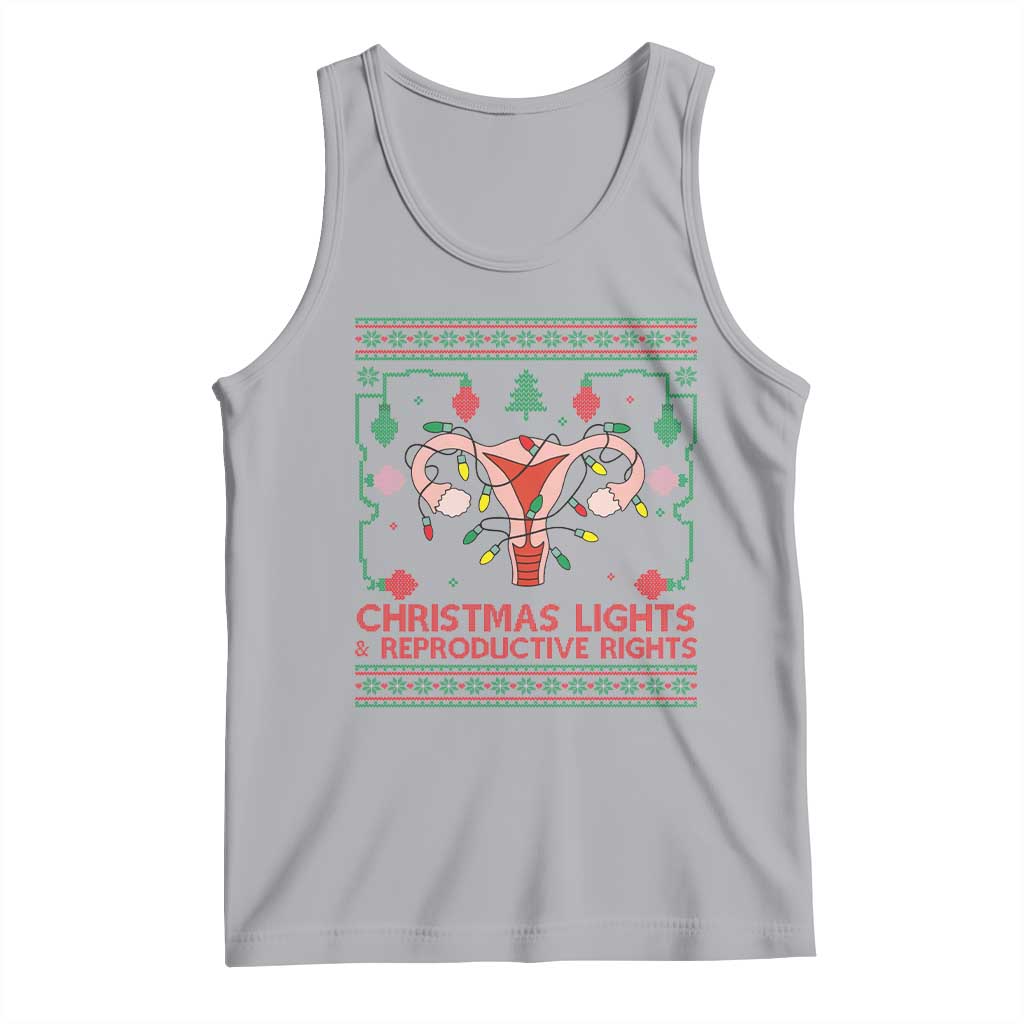 Christmas Lights And Reproductive Rights Tank Top Xmas Feminist Supporter Gift TS12 Athletic Heather Print Your Wear