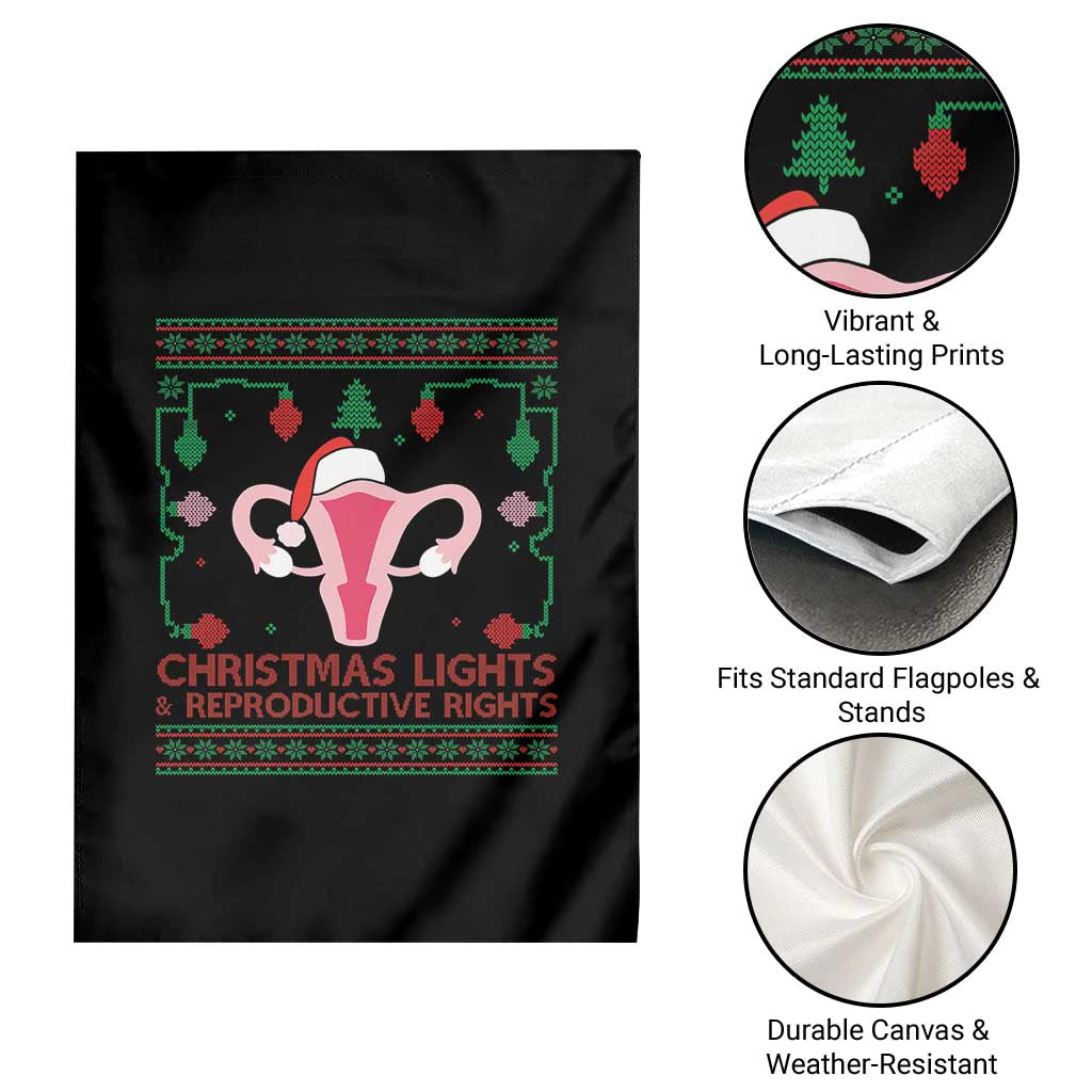 Christmas Lights And Reproductive Rights Ugly Christmas Garden Flag Feminist Holiday Gift TS12 Print Your Wear