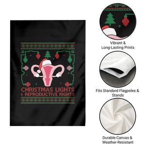 Christmas Lights And Reproductive Rights Ugly Christmas Garden Flag Feminist Holiday Gift TS12 Print Your Wear