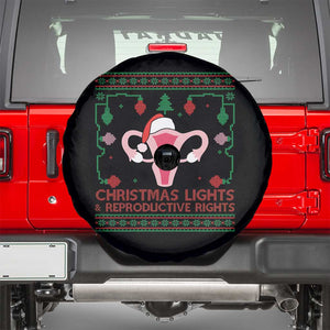 Christmas Lights And Reproductive Rights Ugly Christmas Spare Tire Cover Feminist Holiday Gift TS12 Black Print Your Wear