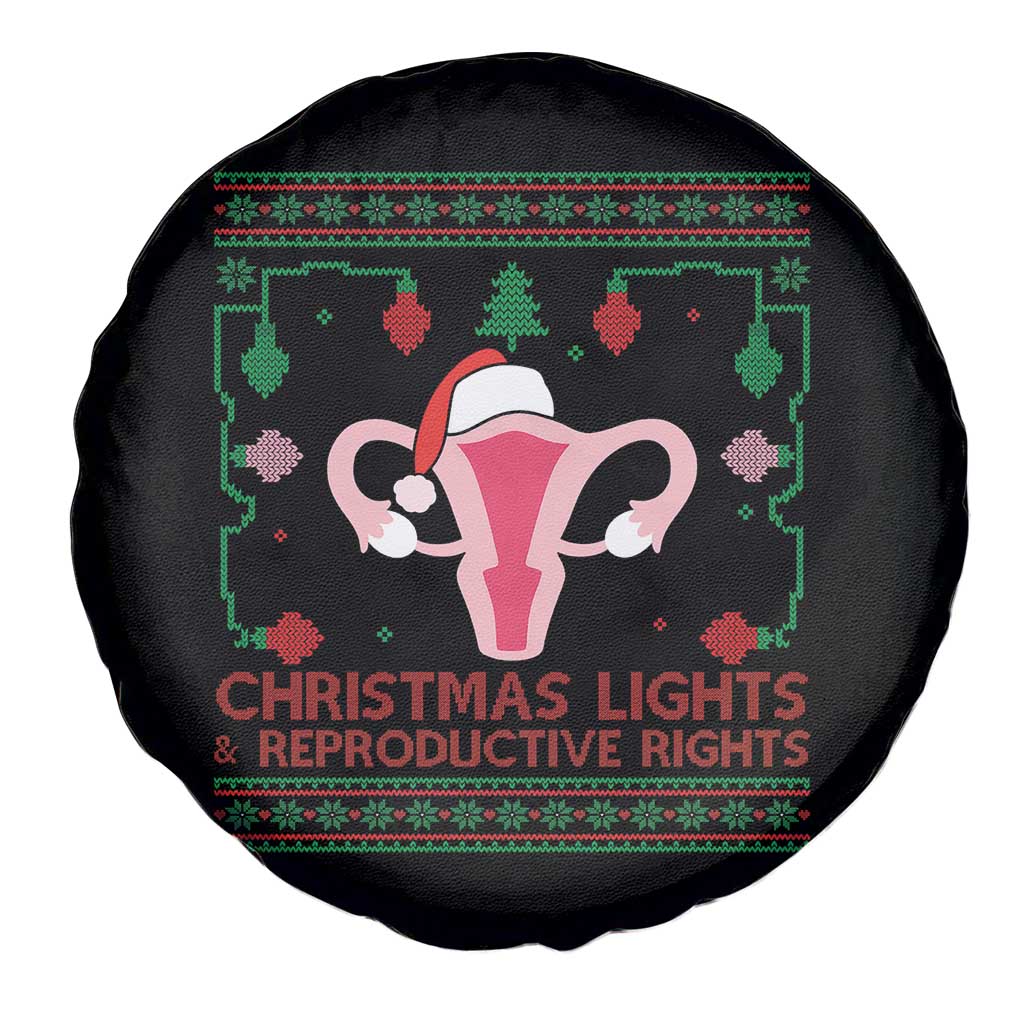 Christmas Lights And Reproductive Rights Ugly Christmas Spare Tire Cover Feminist Holiday Gift TS12 Print Your Wear