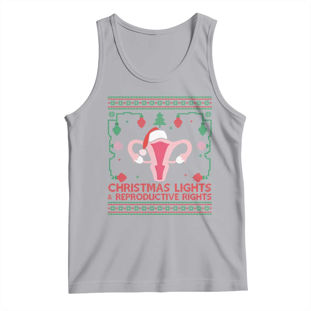 Christmas Lights And Reproductive Rights Ugly Christmas Tank Top Feminist Holiday Gift TS12 Athletic Heather Print Your Wear