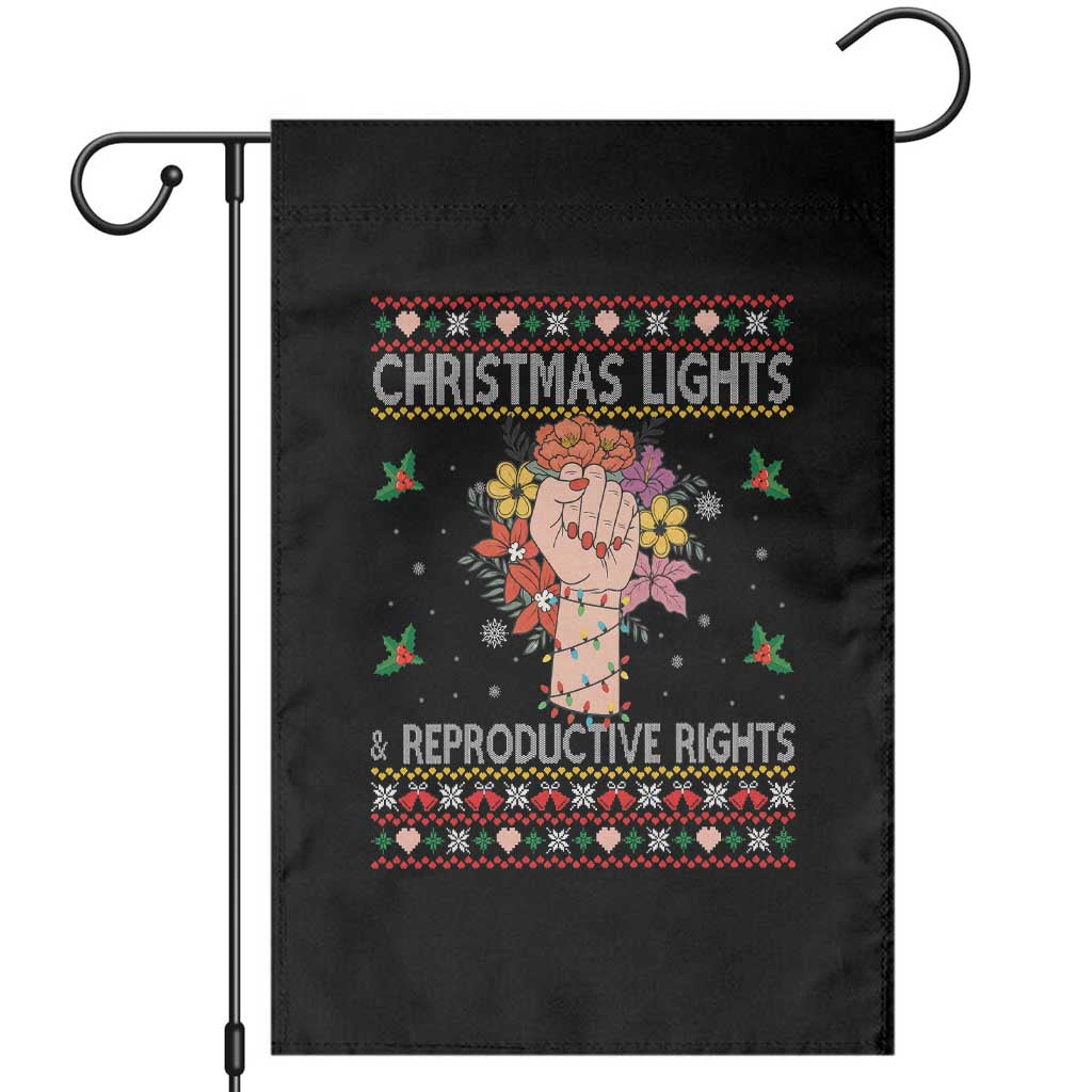 Funny Feminist Lights And Reproductive Rights Garden Flag Ugly Christmas Gift TS12 Black Print Your Wear